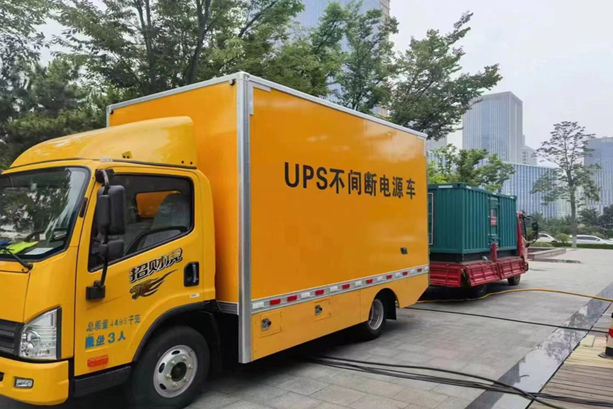 渝水发电机租赁施工现场