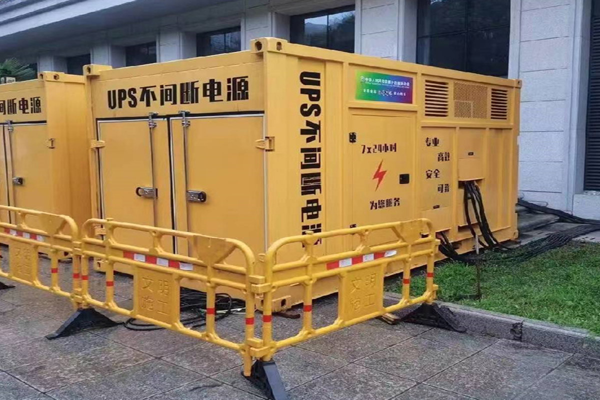 渝水发电机租赁施工现场